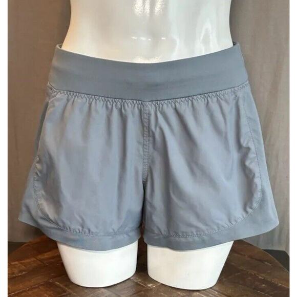 Athleta Running Shorts Grey Athletic Workout Zipper Pocket Size Xsmall - Picture 1 of 16